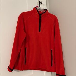 Old Navy Men's Bright Red Zip-Up Sweater